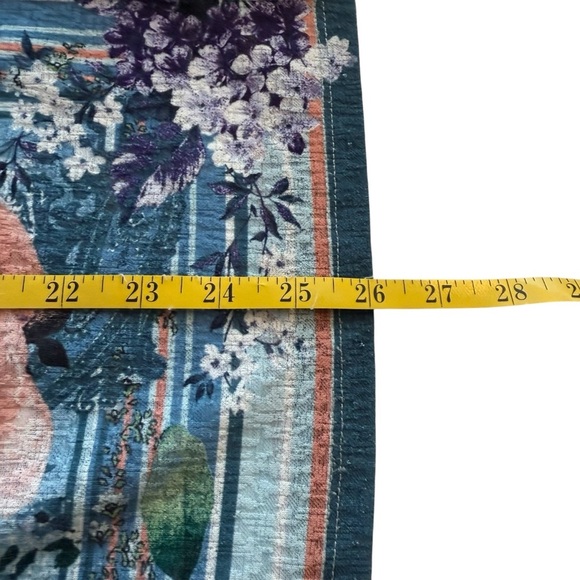 Easywear By Chicos 2 US L Semi Sheer 3/4 Sleeve Open Front Cardigan Floral Fairy - Picture 8 of 10